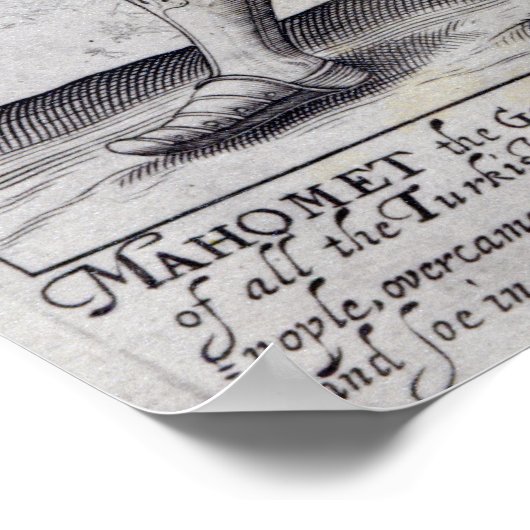 Portret van Mehmed II Poster (Hoek)