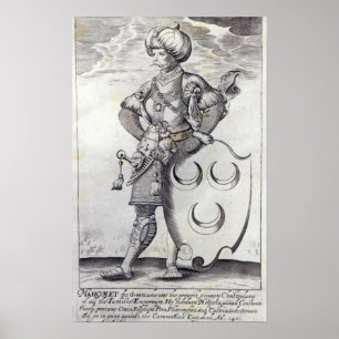 Portret van Mehmed II Poster