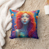 Portret van meisje met oranje haar kussen (Deken)