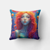 Portret van meisje met oranje haar kussen (Achterkant)