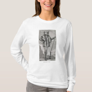 Portret van Meriwether Lewis gegraveerd T-shirt