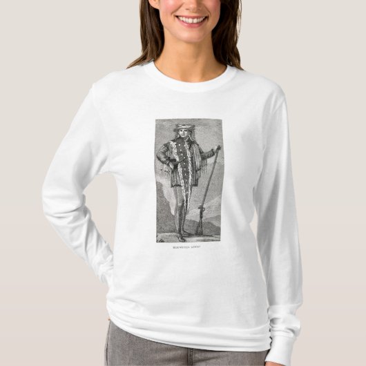 Portret van Meriwether Lewis gegraveerd T-shirt (Voorkant)