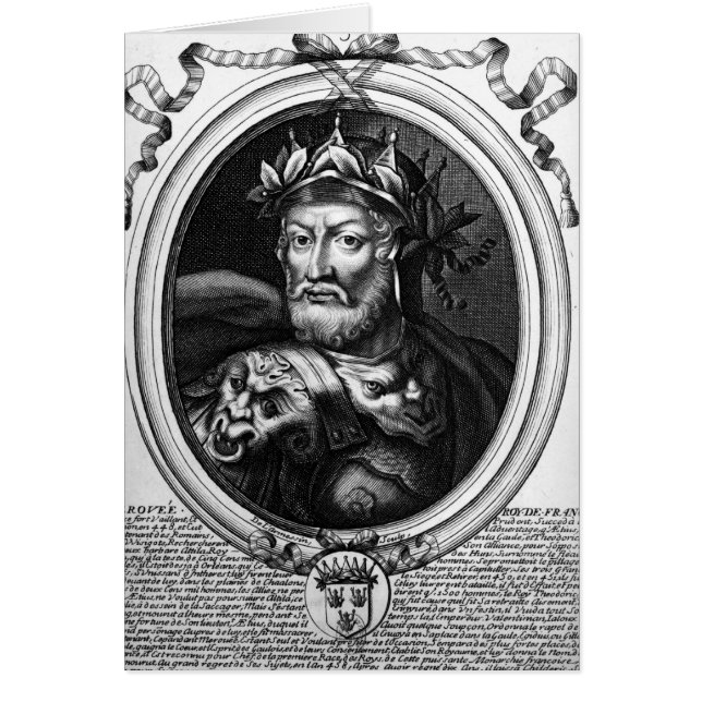 Portret van Merovech King van de Salian Franks (Voorkant)