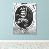 Portret van Merovech King van de Salian Franks Canvas Afdruk (Insitu (Houten vloer))