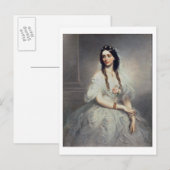 Portret van mevrouw C.W.Stoughton (d.1907), driekw Briefkaart (Voorkant / Achterkant)