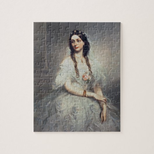 Portret van mevrouw C.W.Stoughton (d.1907), driekw Legpuzzel (Verticaal)