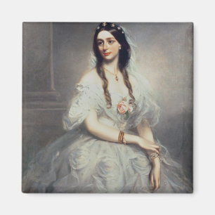 Portret van mevrouw C.W.Stoughton (d.1907), driekw Magneet