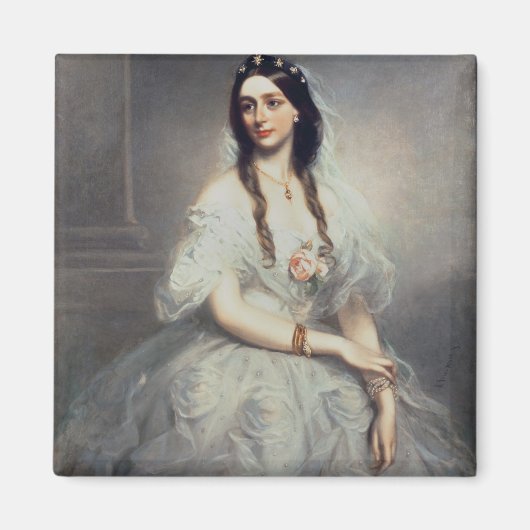 Portret van mevrouw C.W.Stoughton (d.1907), driekw Magneet (Voorkant)