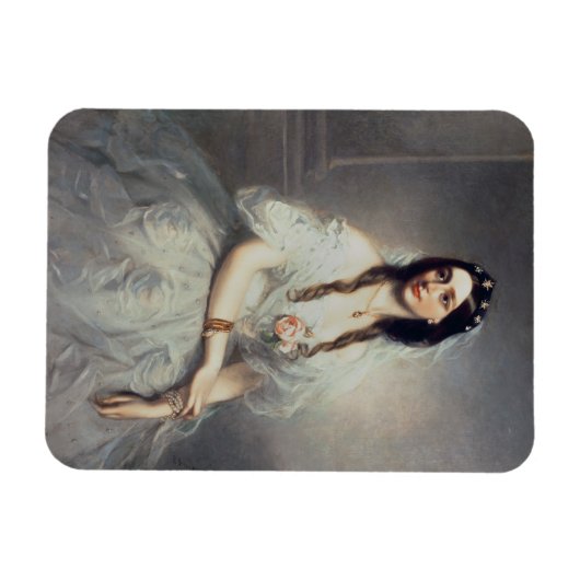 Portret van mevrouw C.W.Stoughton (d.1907), driekw Magneet (Horizontaal)