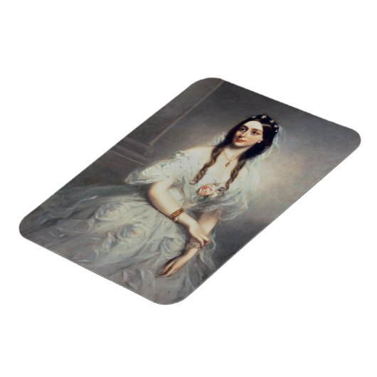 Portret van mevrouw C.W.Stoughton (d.1907), driekw Magneet (Linkerzijde)