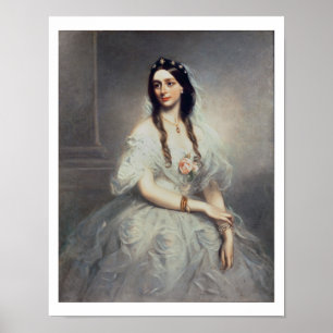 Portret van mevrouw C.W.Stoughton (d.1907), driekw Poster
