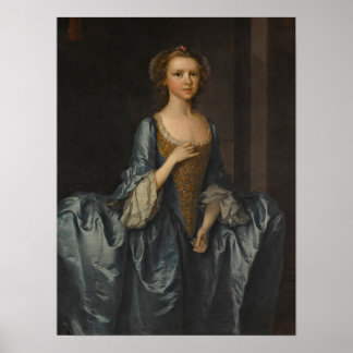 Portret van mevrouw Hibbert, wanneer een meisje Poster