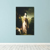 Portret van mevrouw Lowndes-Stone c.1775 Canvas Afdruk (Insitu (Houten vloer))