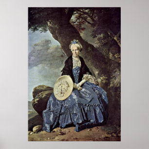 Portret van mevrouw Oswald door Johann Zoffany Poster