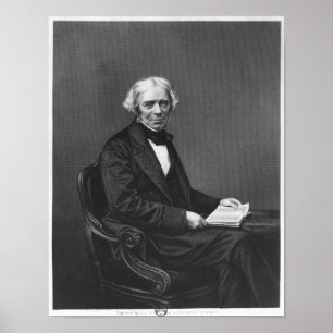 Portret van Michael Faraday Poster