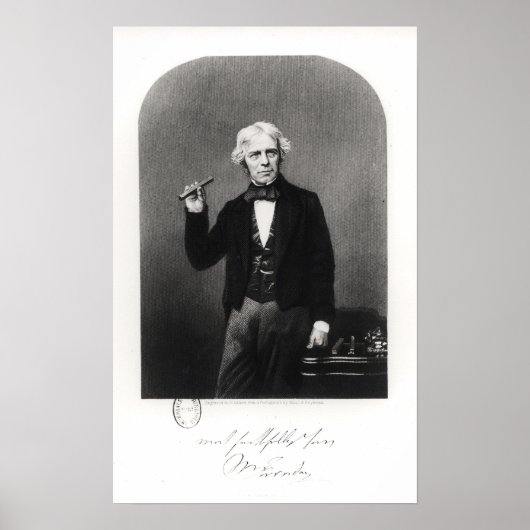 Portret van Michael Faraday Poster (Voorkant)