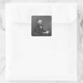Portret van Michael Faraday Vierkante Sticker (Tas)
