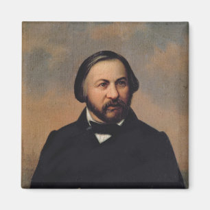 Portret van Michail Ivanovitsj Glinka, jaren 1850 Magneet