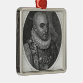 Portret van Michel de Montaigne Metalen Ornament (Rechts)