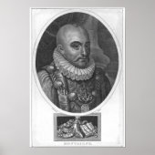Portret van Michel de Montaigne Poster (Voorkant)