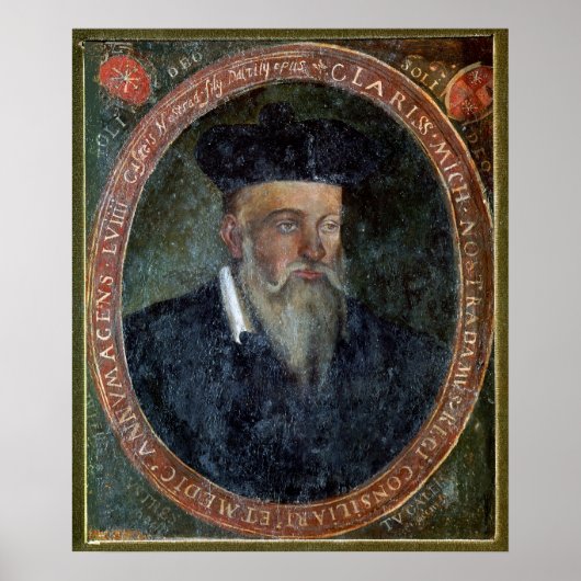 Portret van Michel de Nostradame Poster (Voorkant)