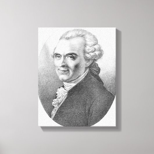 Portret van Michel-Jean Sedaine Canvas Afdruk (Voorkant)
