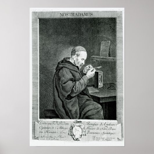 Portret van Michel Nostradamus Poster (Voorkant)
