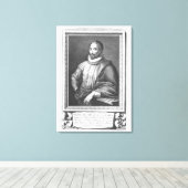 Portret van Miguel de Cervantes Saavedra Canvas Afdruk (Insitu (Houten vloer))