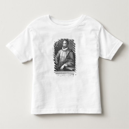 Portret van Miguel de Cervantes Saavedra Kinder Shirts (Voorkant)