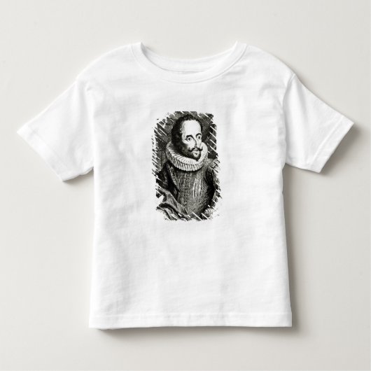 Portret van Miguel de Cervantes Saavedra Kinder Shirts (Voorkant)