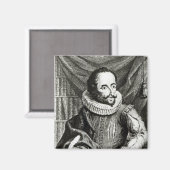 Portret van Miguel de Cervantes Saavedra Magneet (Voorkant / Achterkant)