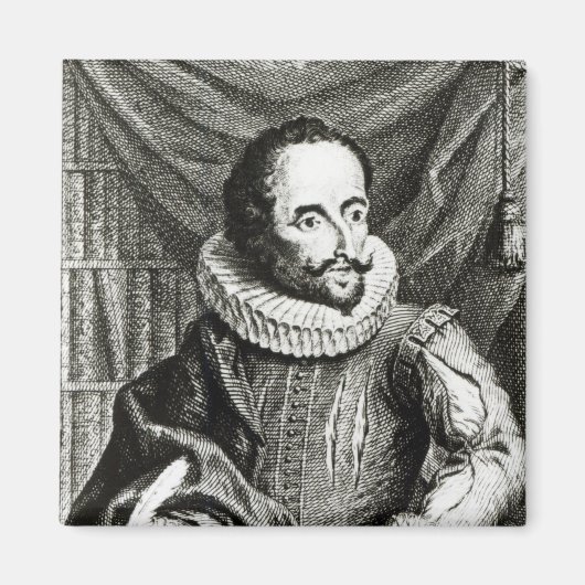 Portret van Miguel de Cervantes Saavedra Magneet (Voorkant)