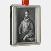 Portret van Miguel de Cervantes Saavedra Metalen Ornament (Rechts)