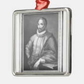Portret van Miguel de Cervantes Saavedra Metalen Ornament (Links)