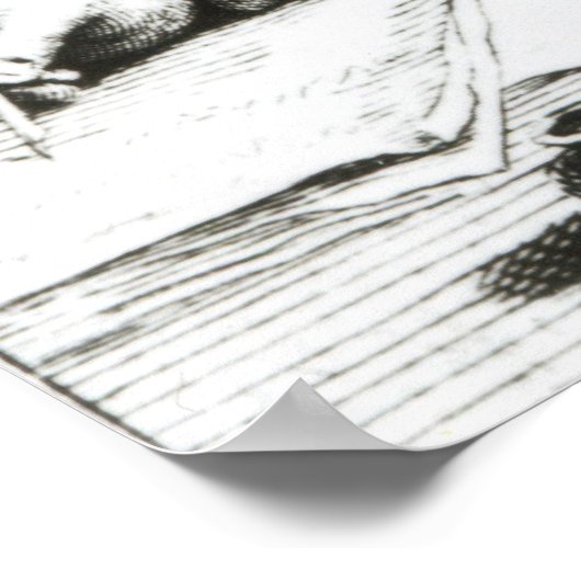 Portret van Miguel de Cervantes Saavedra Poster (Hoek)