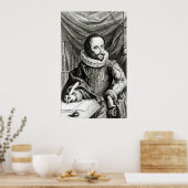 Portret van Miguel de Cervantes Saavedra Poster (Keuken)