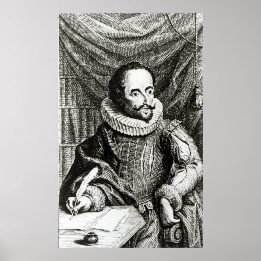 Portret van Miguel de Cervantes Saavedra Poster (Voorkant)