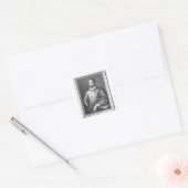 Portret van Miguel de Cervantes Saavedra Vierkante Sticker (Envelop)