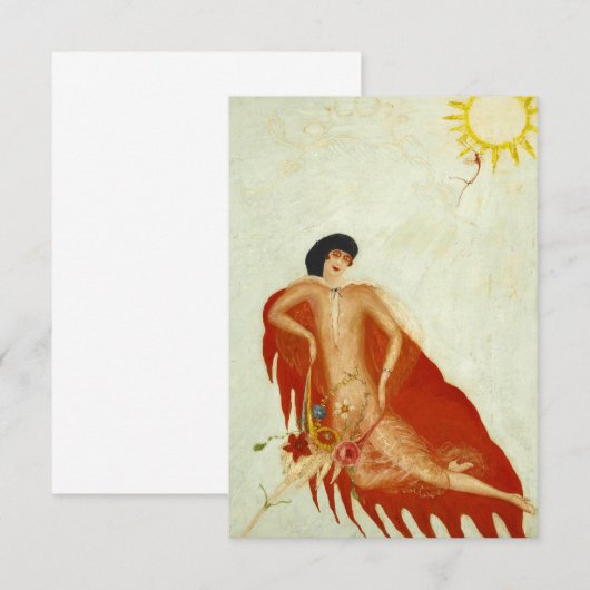 Portret van Mijzelf door Florine Stettheimer Bedankkaart (Voorkant / Achterkant)