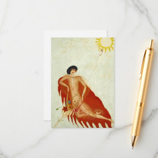 Portret van Mijzelf door Florine Stettheimer Informatiekaartje (Voorkant / Achterkant in situ)