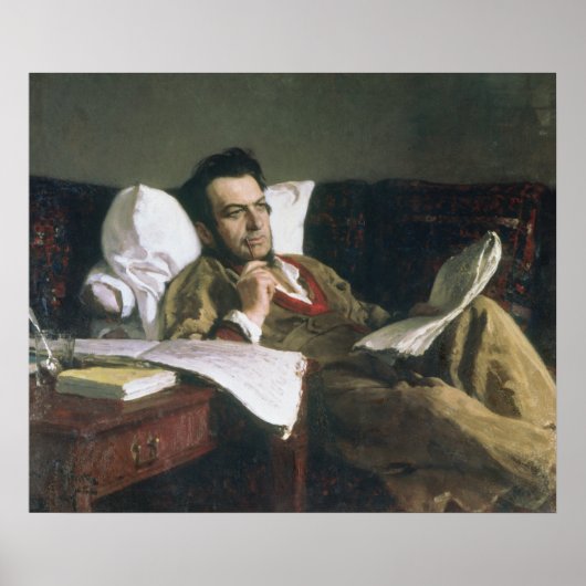 Portret van Mikhail Glinka Poster (Voorkant)