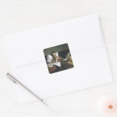 Portret van Mikhail Glinka Vierkante Sticker (Envelop)