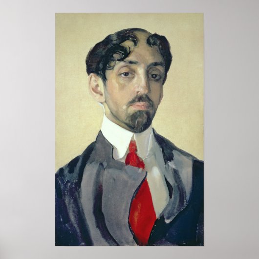 Portret van Mikhail Kuzmin, 1909 Poster (Voorkant)