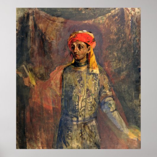 Portret van Mikhail Kuzmin, 1911-12 Poster (Voorkant)