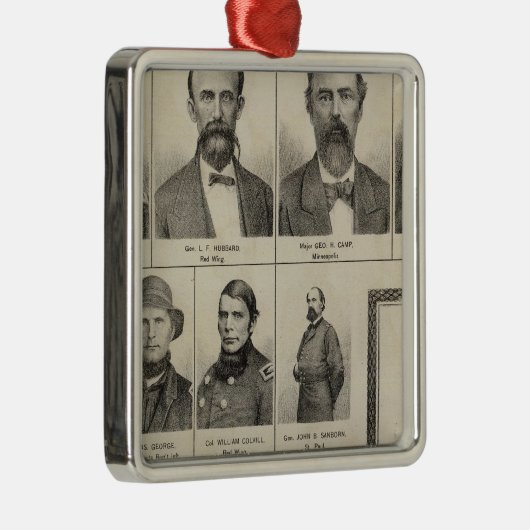 Portret van militaire Mannen, Minnesota Metalen Ornament (Rechts)