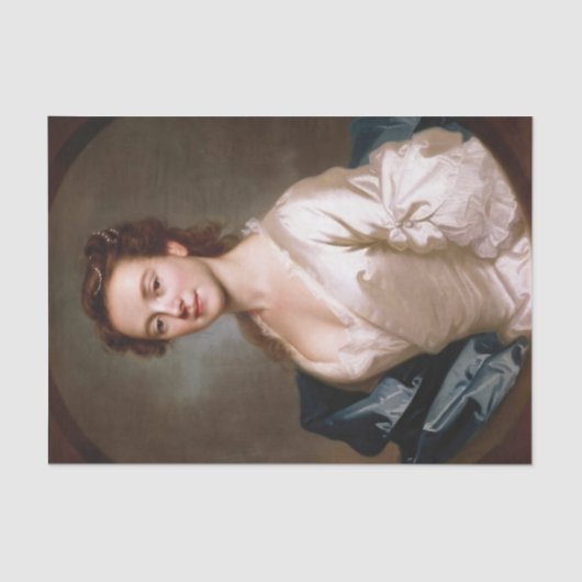 Portret van Miss Craigie door Allan Ramsay Tissuepapier (Voorkant)
