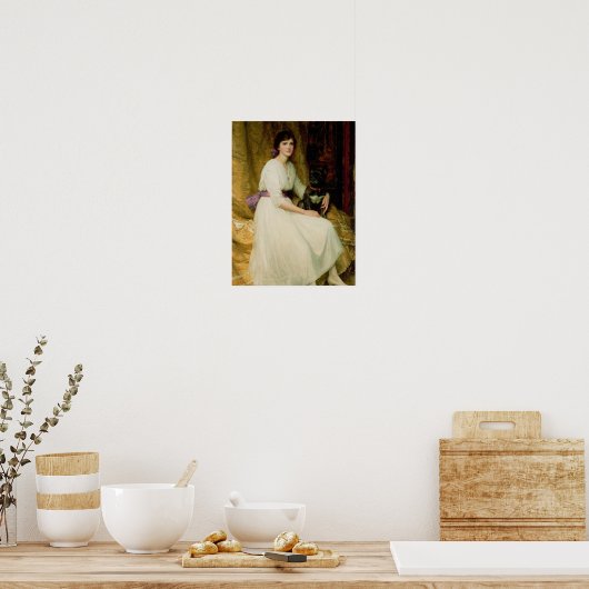 Portret van Miss Dorothy Dicksee Poster (Keuken)