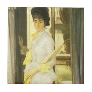 Portret van Miss Lloyd door Tissot, Vintage Portre Tegeltje