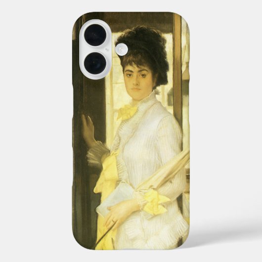 Portret van Miss Lloyd van Tissot,  portret Case-Mate iPhone Case (Achterkant)