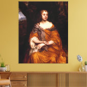 Portret van Miss Wharton (1660) Canvas Afdruk (Insitu (Woonkamer))